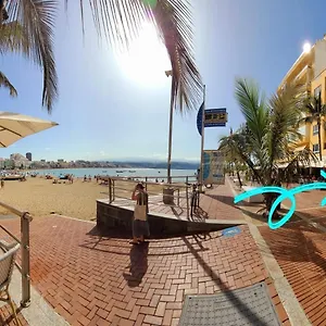  Apartamento Casita Canaria Playa Beachfront Access & Lateral Ocean View With Terrace España